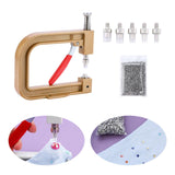 Maxbell Hand Press Pearl Setting Machine Beads Punching Machine for Hat Clothes Aureate