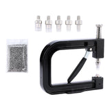 Maxbell Hand Press Pearl Setting Machine Beads Punching Machine for Hat Clothes Black