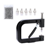 Maxbell Hand Press Pearl Setting Machine Beads Punching Machine for Hat Clothes Black