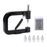 Maxbell Hand Press Pearl Setting Machine Beads Punching Machine for Hat Clothes Black