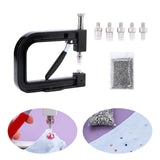 Maxbell Hand Press Pearl Setting Machine Beads Punching Machine for Hat Clothes Black