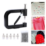 Maxbell Hand Press Pearl Setting Machine Beads Punching Machine for Hat Clothes Black