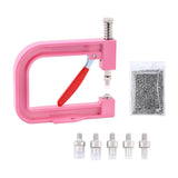 Maxbell Hand Press Pearl Setting Machine Beads Punching Machine for Hat Clothes Pink