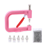 Maxbell Hand Press Pearl Setting Machine Beads Punching Machine for Hat Clothes Pink