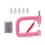 Maxbell Hand Press Pearl Setting Machine Beads Punching Machine for Hat Clothes Pink