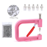 Maxbell Hand Press Pearl Setting Machine Beads Punching Machine for Hat Clothes Pink