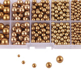 Maxbell Artificial Pearl Beads No Hole 4/5/6/8/10mm for Hats Table Scatter Clothes Black Aureate