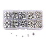 Maxbell Artificial Pearl Beads No Hole 4/5/6/8/10mm for Hats Table Scatter Clothes Gray