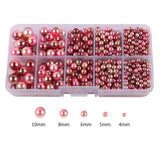 Maxbell Artificial Pearl Beads No Hole 4/5/6/8/10mm for Hats Table Scatter Clothes Multicolor