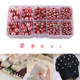 Maxbell Artificial Pearl Beads No Hole 4/5/6/8/10mm for Hats Table Scatter Clothes Multicolor
