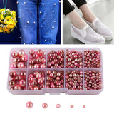 Maxbell Artificial Pearl Beads No Hole 4/5/6/8/10mm for Hats Table Scatter Clothes Multicolor