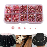 Maxbell Artificial Pearl Beads No Hole 4/5/6/8/10mm for Hats Table Scatter Clothes Multicolor