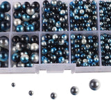 Maxbell Artificial Pearl Beads No Hole 4/5/6/8/10mm for Hats Table Scatter Clothes Blue Black