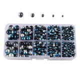 Maxbell Artificial Pearl Beads No Hole 4/5/6/8/10mm for Hats Table Scatter Clothes Blue Black