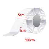 Maxbell Blow Bubbles Double Sided Tape Waterproof Tapes Strips Transparent Tape 5cm with Storage Box 5PCS Clear