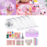 Maxbell Blow Bubbles Double Sided Tape Waterproof Tapes Strips Transparent Tape 5cm with Storage Box 5PCS Clear