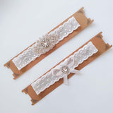 Maxbell 2Pcs Wedding Garters Bridesmaid Leg Garter Belt for Dance Halloween Women