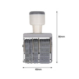 Maxbell 8 digits Roller Stamp Fittings Business Stamp for DIY Craft Card Making