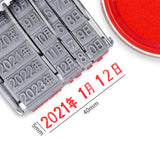 Maxbell 8 digits Roller Stamp Fittings Business Stamp for DIY Craft Card Making