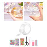 Maxbell Blow Bubbles Double Sided Tape Removable Mounting Tape Transparent Nano Tape Style D