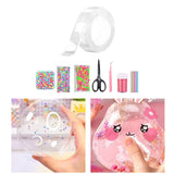 Maxbell Blow Bubbles Double Sided Tape Removable Mounting Tape Transparent Nano Tape Style D