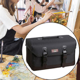 Maxbell Craft Organizer Tote Bag Large Multipurpose Painting Storage Container Pouch Black
