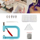 Maxbell Pearl Setting Machine Tools Set Pearl Rivet Buttons Hand Press Machine Tools Blue and White