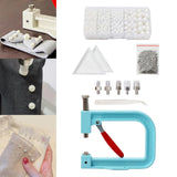Maxbell Pearl Setting Machine Tools Set Pearl Rivet Buttons Hand Press Machine Tools Blue and White