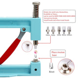 Maxbell Pearl Setting Machine Tools Set Pearl Rivet Buttons Hand Press Machine Tools Blue and White