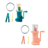 Maxbell Mini Knitting Machine Easy Weaver Knitter DIY for Scarves Bracelets Sweaters Green