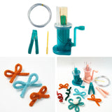 Maxbell Mini Knitting Machine Easy Weaver Knitter DIY for Scarves Bracelets Sweaters Green