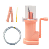 Maxbell Mini Knitting Machine Easy Weaver Knitter DIY for Scarves Bracelets Sweaters Pink
