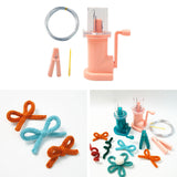 Maxbell Mini Knitting Machine Easy Weaver Knitter DIY for Scarves Bracelets Sweaters Pink