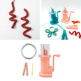 Maxbell Mini Knitting Machine Easy Weaver Knitter DIY for Scarves Bracelets Sweaters Pink