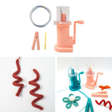 Maxbell Mini Knitting Machine Easy Weaver Knitter DIY for Scarves Bracelets Sweaters Pink