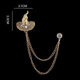 Maxbell Tassel Chain Brooch Men Chic for Stage Performance Anniversary Tie Hat Scarf