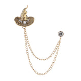 Maxbell Tassel Chain Brooch Men Chic for Stage Performance Anniversary Tie Hat Scarf