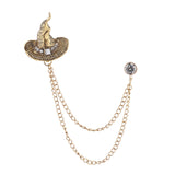 Maxbell Tassel Chain Brooch Men Chic for Stage Performance Anniversary Tie Hat Scarf