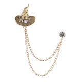 Maxbell Tassel Chain Brooch Men Chic for Stage Performance Anniversary Tie Hat Scarf