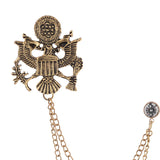 Maxbell Men Tassel Chain Brooch Suit Pin Men Suit Decor for Gift Holiday Celebration Antique Aureate