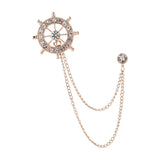 Maxbell Tassel Chain Brooch Link Chains Pin Brooches Lapel Pin for Men Tuxedo Shirts