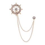 Maxbell Tassel Chain Brooch Link Chains Pin Brooches Lapel Pin for Men Tuxedo Shirts