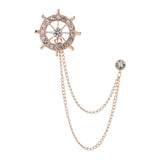 Maxbell Tassel Chain Brooch Link Chains Pin Brooches Lapel Pin for Men Tuxedo Shirts