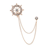 Maxbell Tassel Chain Brooch Link Chains Pin Brooches Lapel Pin for Men Tuxedo Shirts