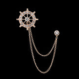Maxbell Tassel Chain Brooch Link Chains Pin Brooches Lapel Pin for Men Tuxedo Shirts