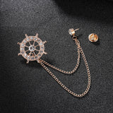 Maxbell Tassel Chain Brooch Link Chains Pin Brooches Lapel Pin for Men Tuxedo Shirts