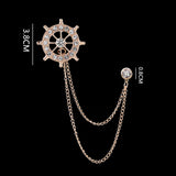 Maxbell Tassel Chain Brooch Link Chains Pin Brooches Lapel Pin for Men Tuxedo Shirts