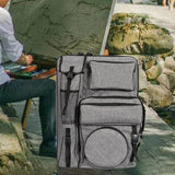 Maxbell Art Portfolio Case Tote Carrying Bag for Display Screen Paint Brushes Travel gray