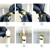 Maxbell Candle Snuffer Clip on Unique Automatic Candle Extinguisher Candle Care Tool Argent