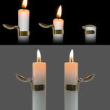 Maxbell Candle Snuffer Clip on Unique Automatic Candle Extinguisher Candle Care Tool Argent